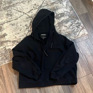 Black half up zip hoodie